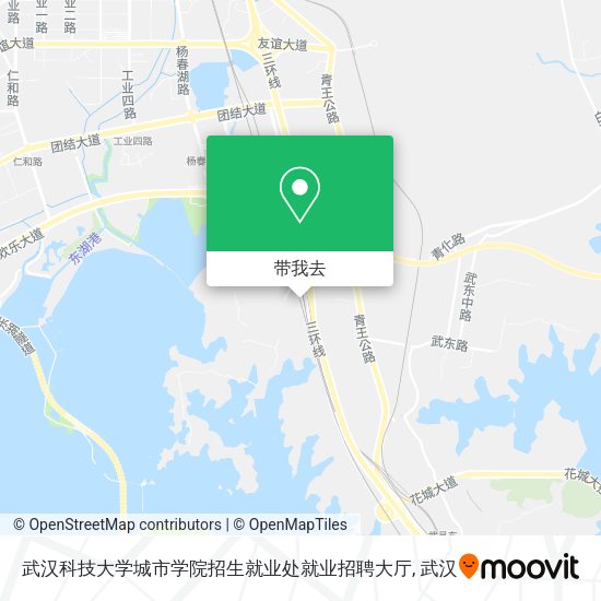 武汉科技大学城市学院招生就业处就业招聘大厅地图
