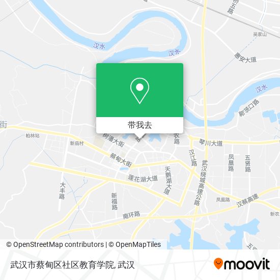 武汉市蔡甸区社区教育学院地图