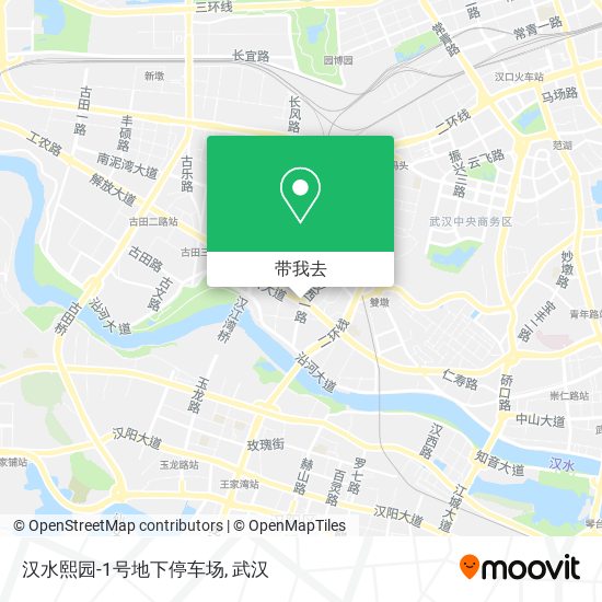 汉水熙园-1号地下停车场地图