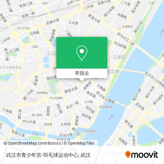 武汉市青少年宫-羽毛球运动中心地图