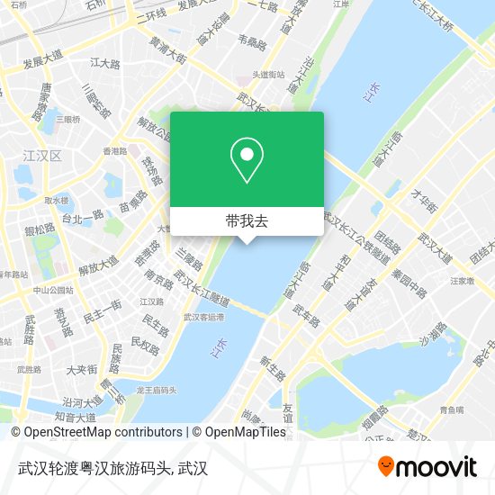 武汉轮渡粤汉旅游码头地图