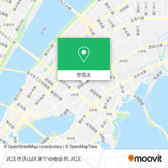 武汉市洪山区康宁动物诊所地图