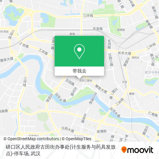 硚口区人民政府古田街办事处(计生服务与药具发放点)-停车场地图