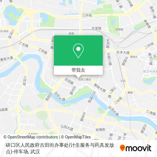 硚口区人民政府古田街办事处(计生服务与药具发放点)-停车场地图