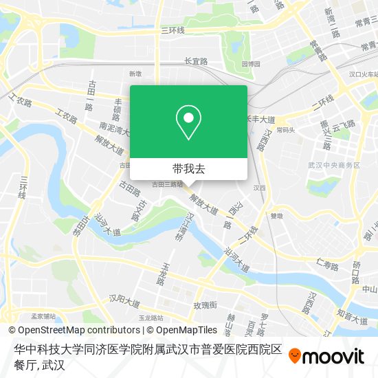 华中科技大学同济医学院附属武汉市普爱医院西院区餐厅地图