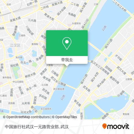 中国旅行社武汉一元路营业部地图