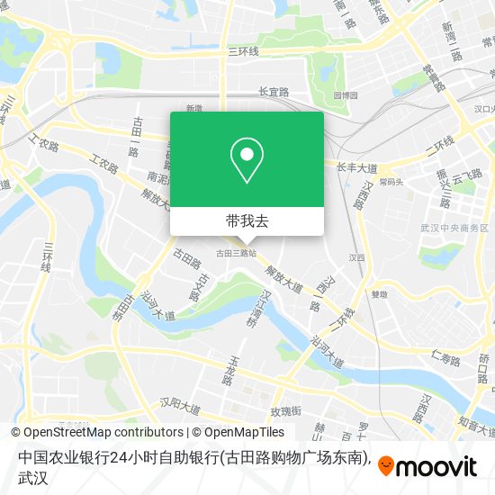 中国农业银行24小时自助银行(古田路购物广场东南)地图