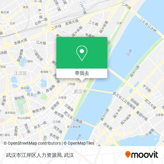 武汉市江岸区人力资源局地图