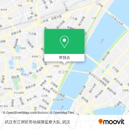 武汉市江岸区劳动保障监察大队地图