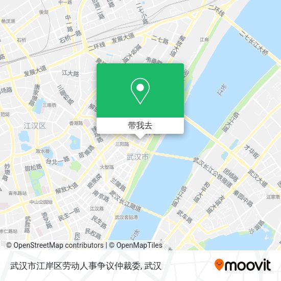 武汉市江岸区劳动人事争议仲裁委地图