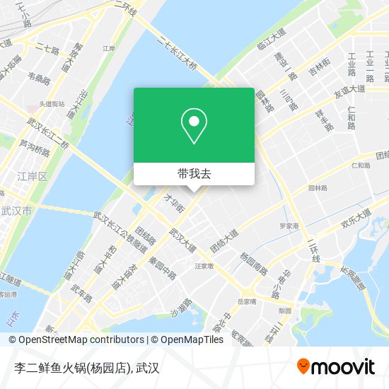 李二鲜鱼火锅(杨园店)地图