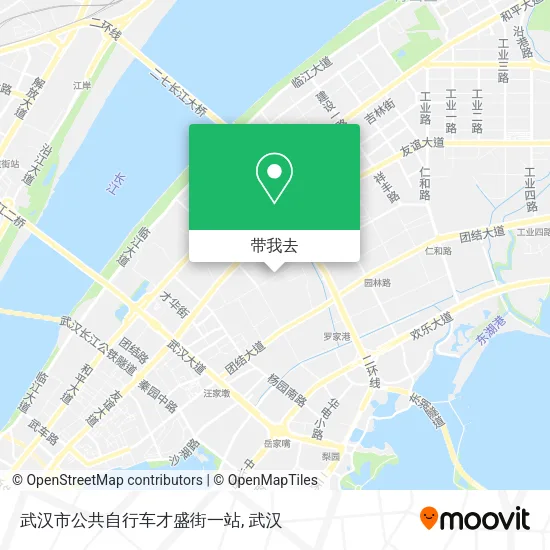 武汉市公共自行车才盛街一站地图
