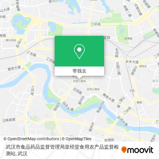 武汉市食品药品监督管理局皇经堂食用农产品监督检测站地图