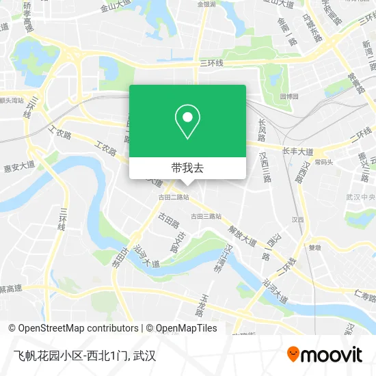 飞帆花园小区-西北1门地图