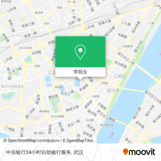 中信银行24小时自助银行服务地图