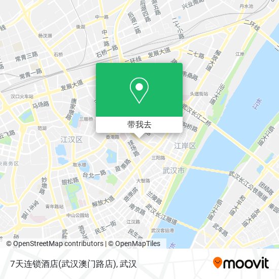 7天连锁酒店(武汉澳门路店)地图