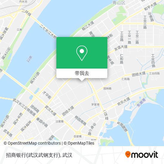 招商银行(武汉武钢支行)地图