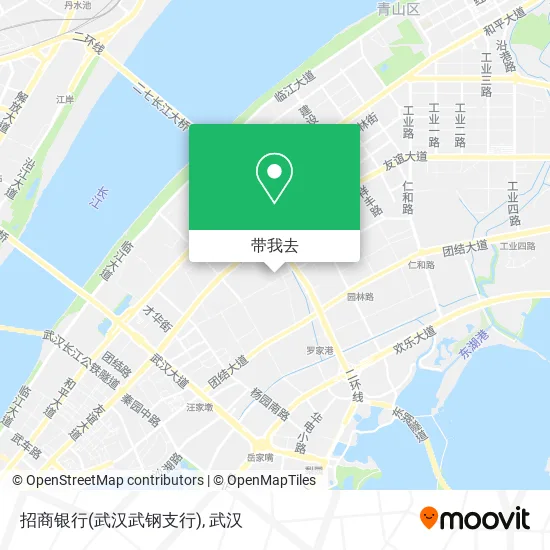 招商银行(武汉武钢支行)地图