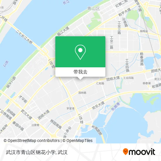 武汉市青山区钢花小学地图