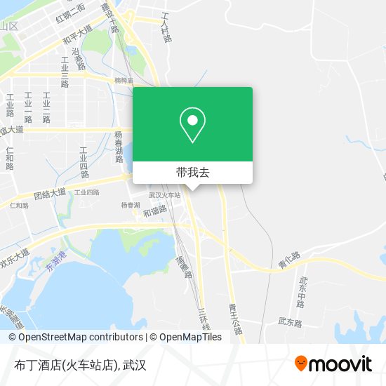 布丁酒店(火车站店)地图
