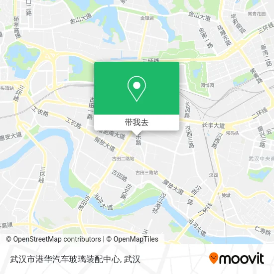 武汉市港华汽车玻璃装配中心地图