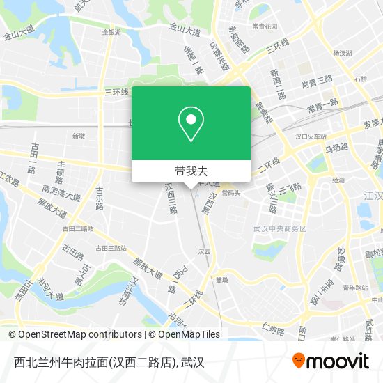 西北兰州牛肉拉面(汉西二路店)地图