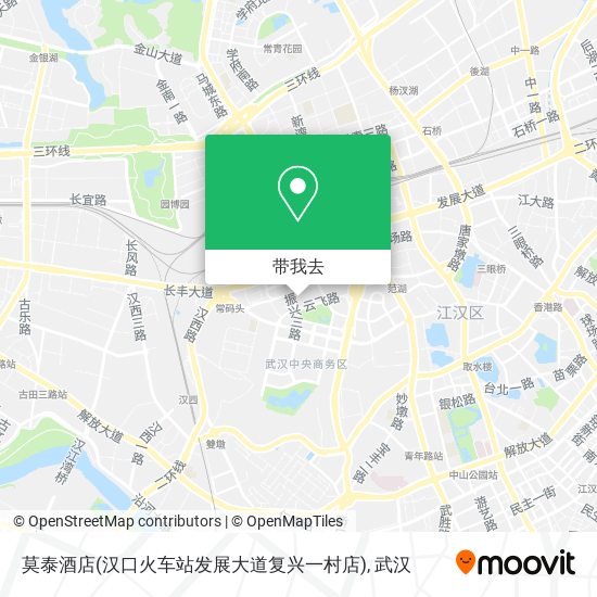 莫泰酒店(汉口火车站发展大道复兴一村店)地图