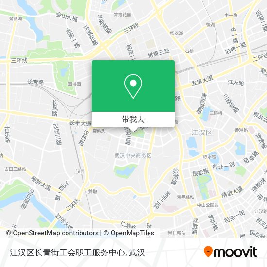 江汉区长青街工会职工服务中心地图