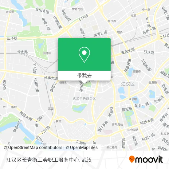 江汉区长青街工会职工服务中心地图