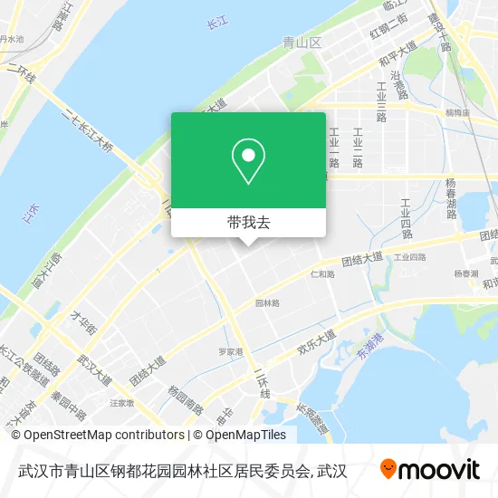 武汉市青山区钢都花园园林社区居民委员会地图
