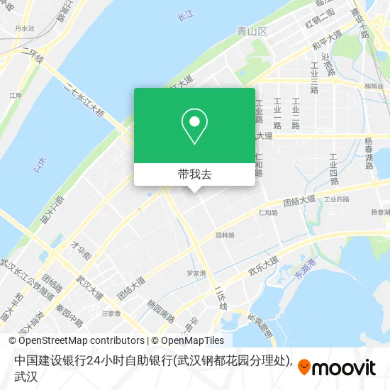 中国建设银行24小时自助银行(武汉钢都花园分理处)地图