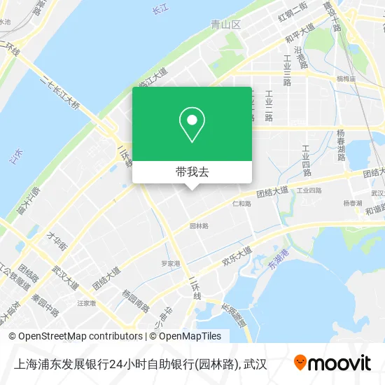 上海浦东发展银行24小时自助银行(园林路)地图