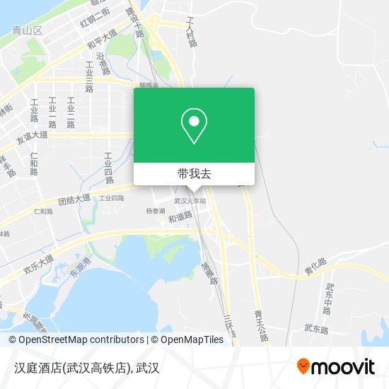 汉庭酒店(武汉高铁店)地图