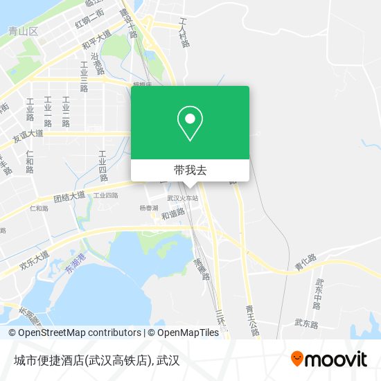 城市便捷酒店(武汉高铁店)地图