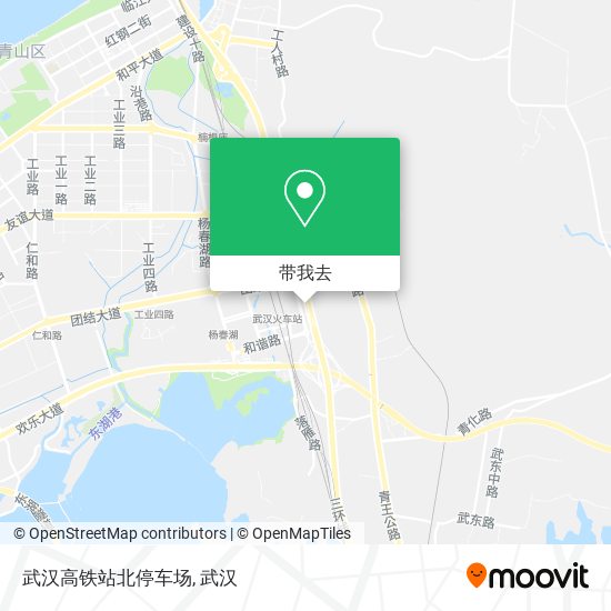 武汉高铁站北停车场地图