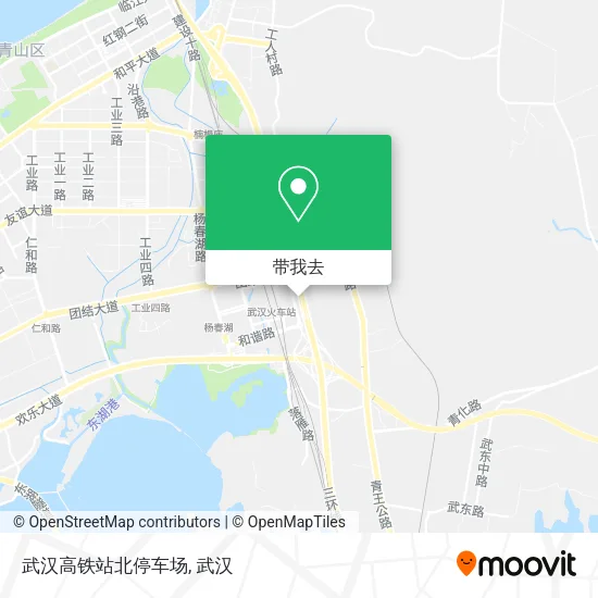 武汉高铁站北停车场地图