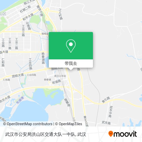 武汉市公安局洪山区交通大队一中队地图