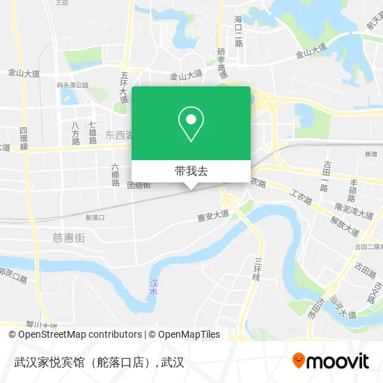 武汉家悦宾馆（舵落口店）地图