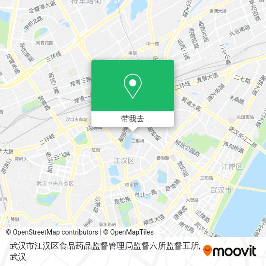 武汉市江汉区食品药品监督管理局监督六所监督五所地图