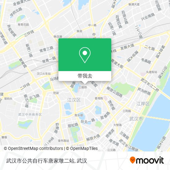 武汉市公共自行车唐家墩二站地图