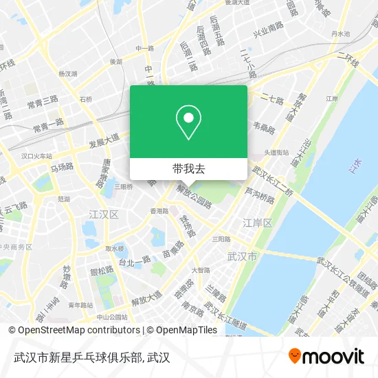 武汉市新星乒乓球俱乐部地图