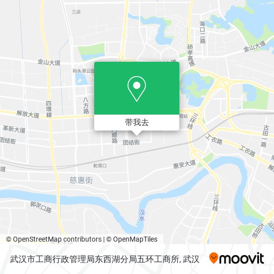 武汉市工商行政管理局东西湖分局五环工商所地图