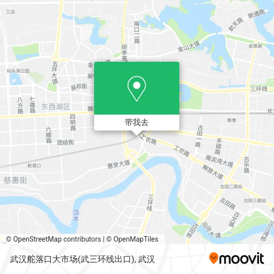 武汉舵落口大市场(武三环线出口)地图