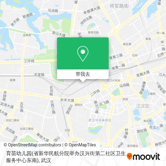 育苗幼儿园(省新华民航分院举办汉兴街第二社区卫生服务中心东南)地图
