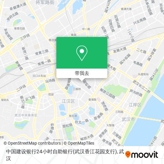 中国建设银行24小时自助银行(武汉香江花园支行)地图