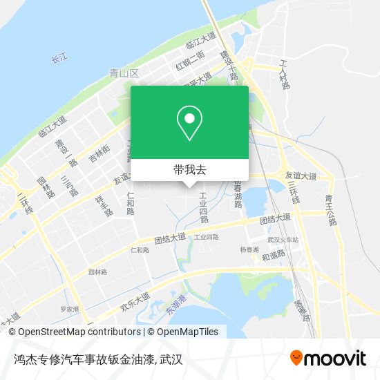 鸿杰专修汽车事故钣金油漆地图