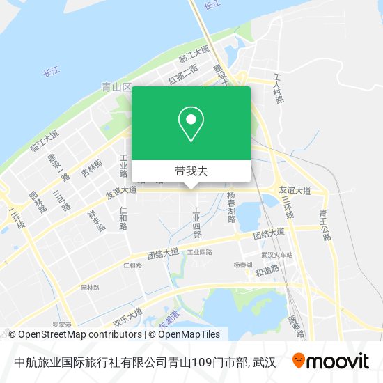 中航旅业国际旅行社有限公司青山109门市部地图
