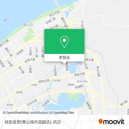 炫彩造型(青山现代花园店)地图