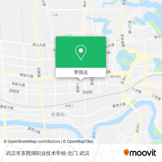 武汉市东西湖职业技术学校-北门地图