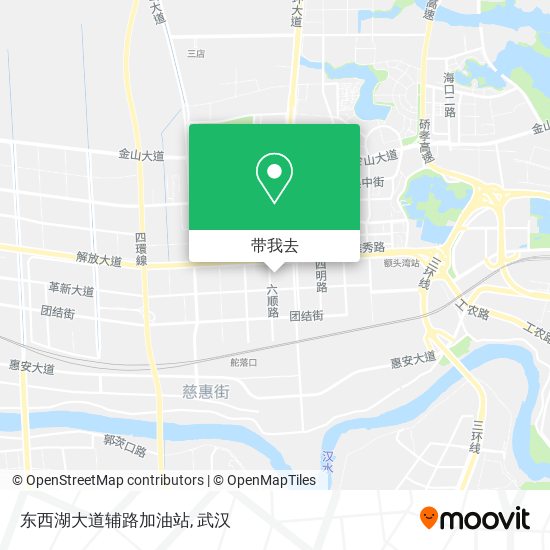 东西湖大道辅路加油站地图
